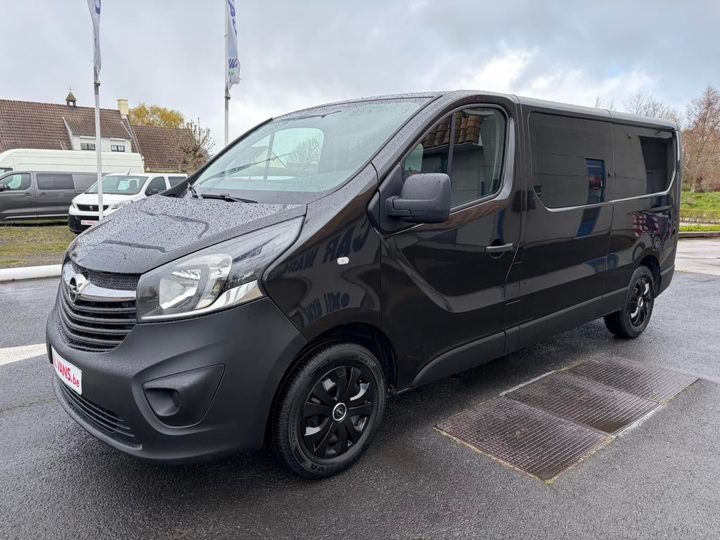 Opel Vivaro Dble Cabine*L2*1.6DCI*Airco*GPS*CruiseCo*1e eig., Voorwielaandrijving, Stof, 1600 cc, Zwart
