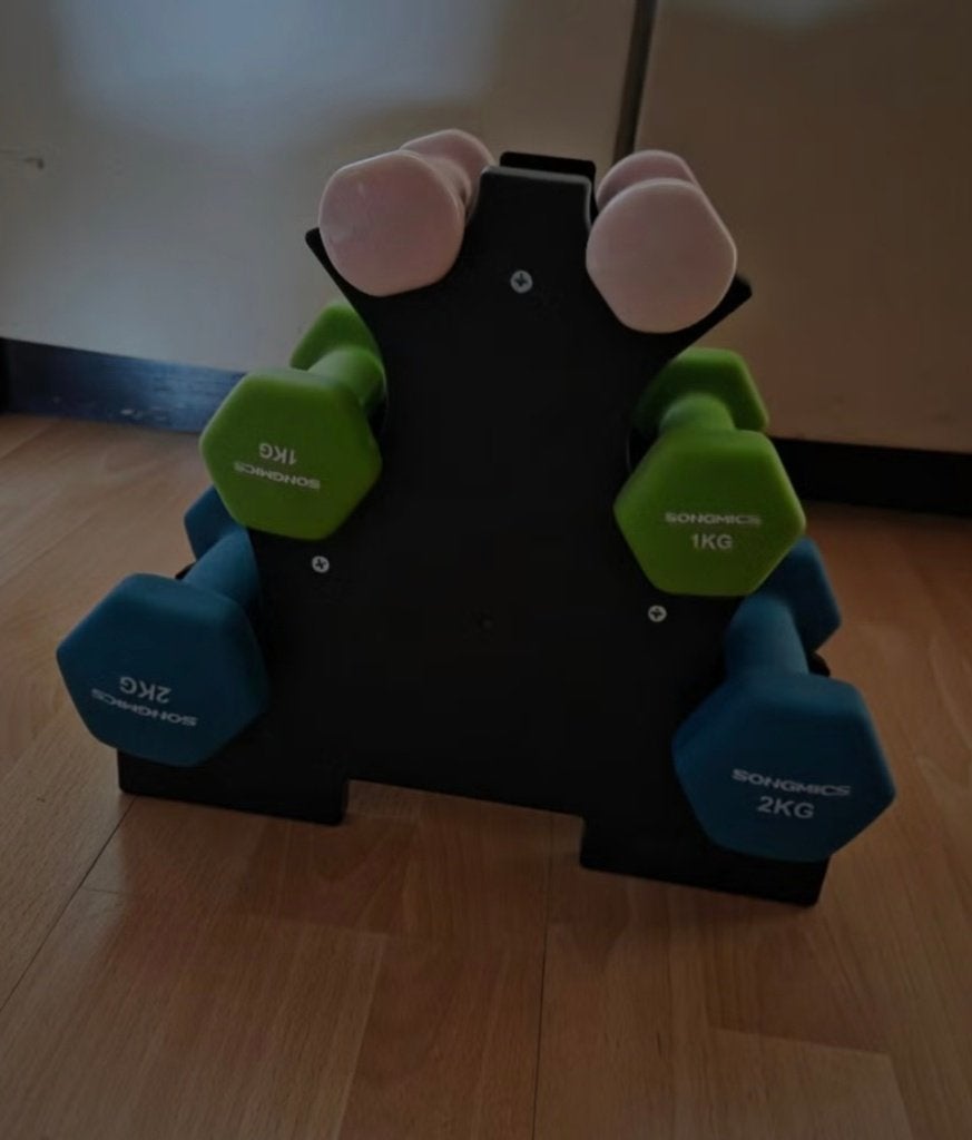 Halters en halterhouder (nieuw), Sport en Fitness, Fitnessmaterialen, Ophalen, Nieuw, Armen, Halterset