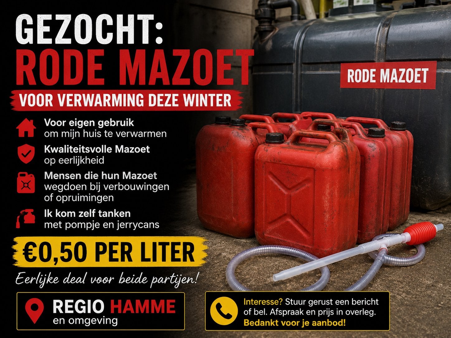 Mazoet gezocht, Ophalen, Zo goed als nieuw