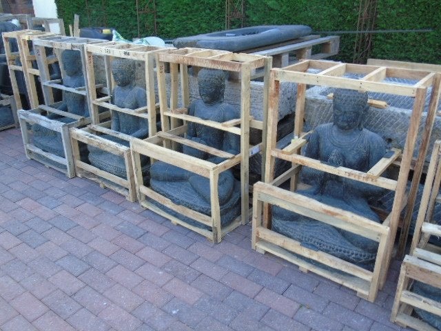statue bouddha tous soldé ! -10 a -50 %, Noir, Enlèvement, 100 cm, Pierre/céramique