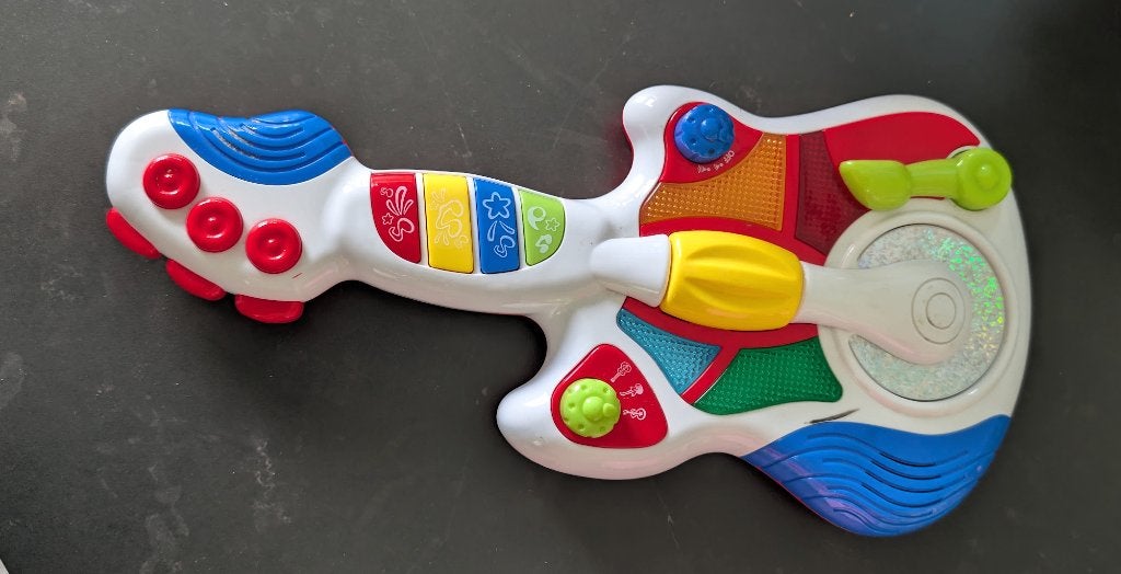Elektronische Speelgoedgitaar met Licht en Geluid, Kinderen en Baby's, Speelgoed | Educatief en Creatief, Ophalen, Gebruikt, Met licht