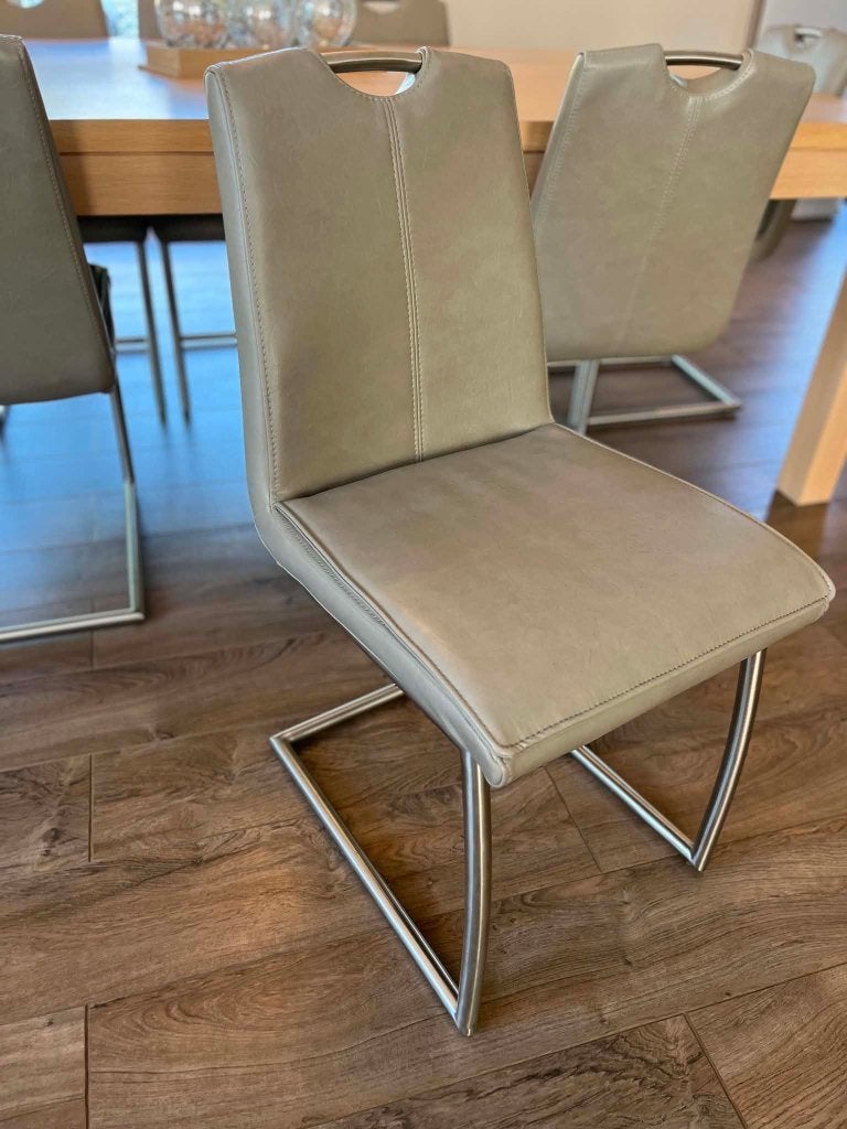 chaises salle à manger, Huis en Inrichting, Stoelen, Ophalen, Simili cuir, Zo goed als nieuw, Grijs
