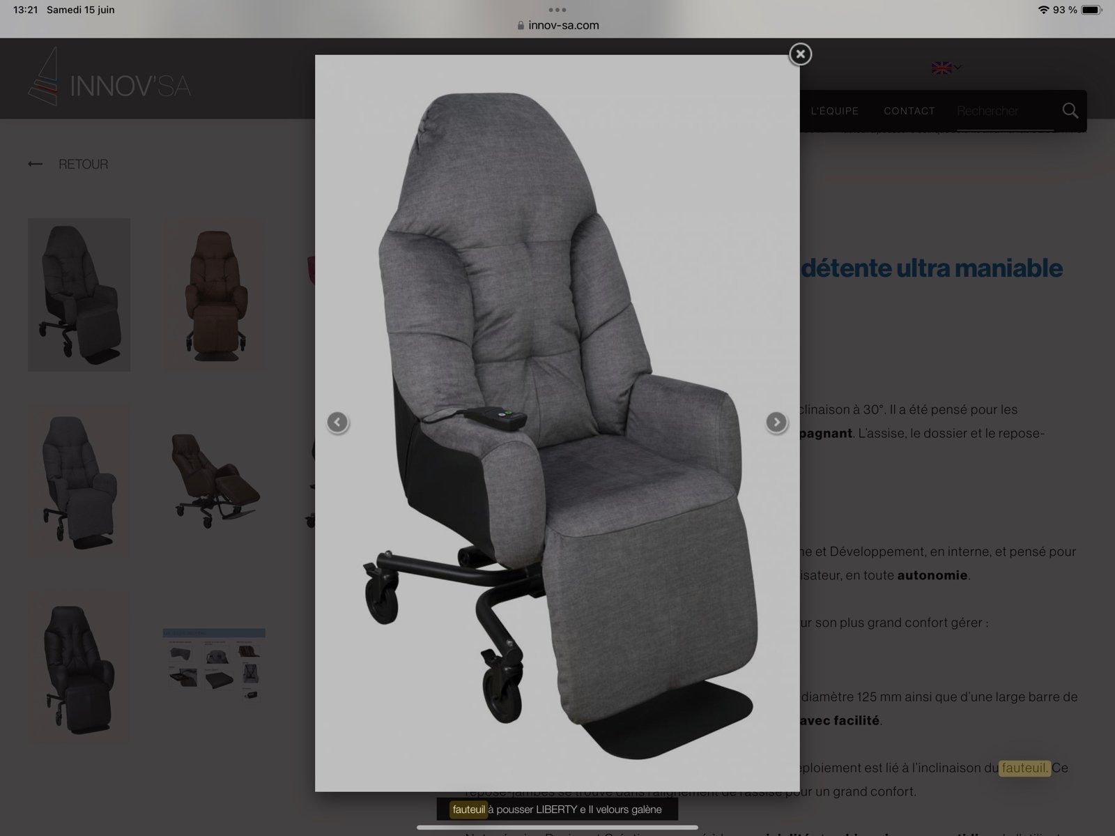 Fauteuil roulant médical, Enlèvement, Neuf, Fauteuil roulant électrique
