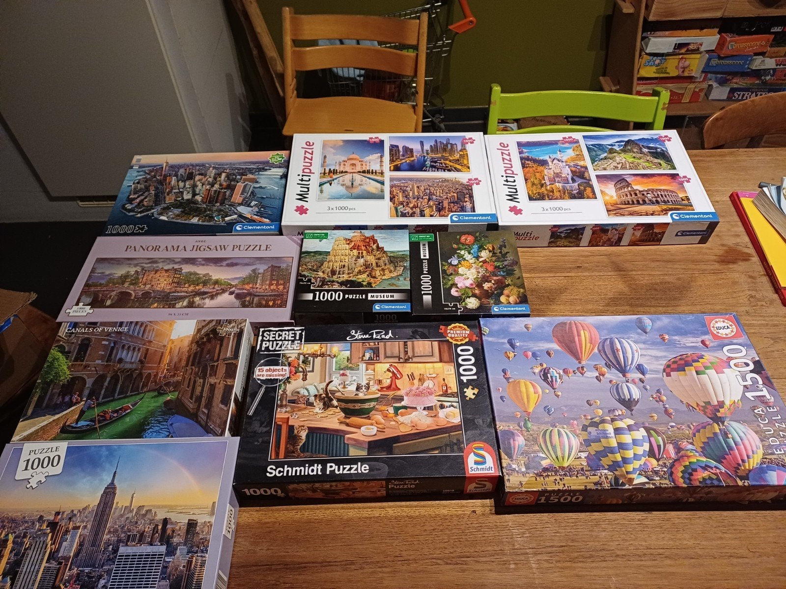 14 casse-têtes, Enlèvement, 500 à 1500 pièces, Comme neuf, Puzzle