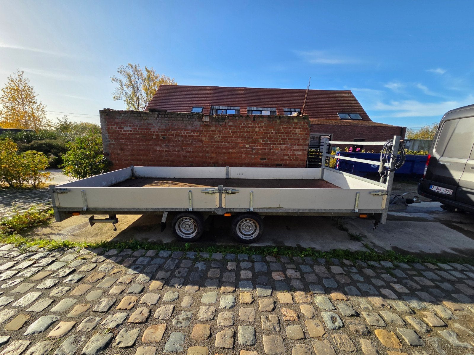 Aanhangwagen 5,07m x 2,25m, Ophalen, Gebruikt