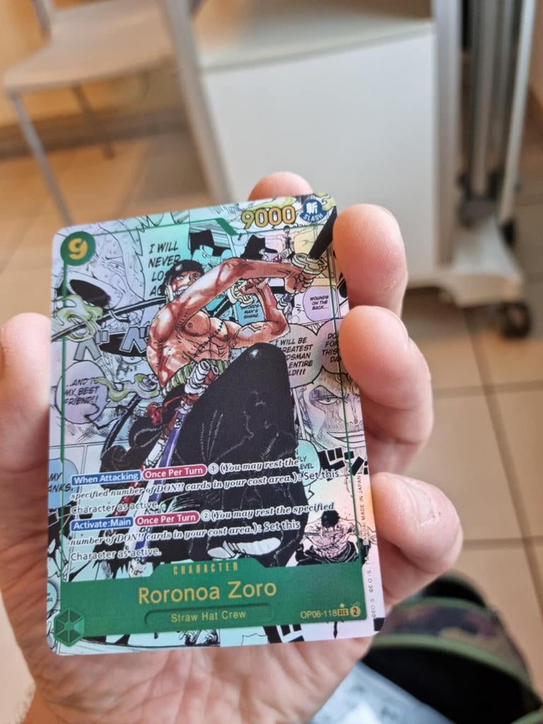 Roronoa Zoro Manga Rare - OP06-118 SEC - One Piece Card Game, Envoi