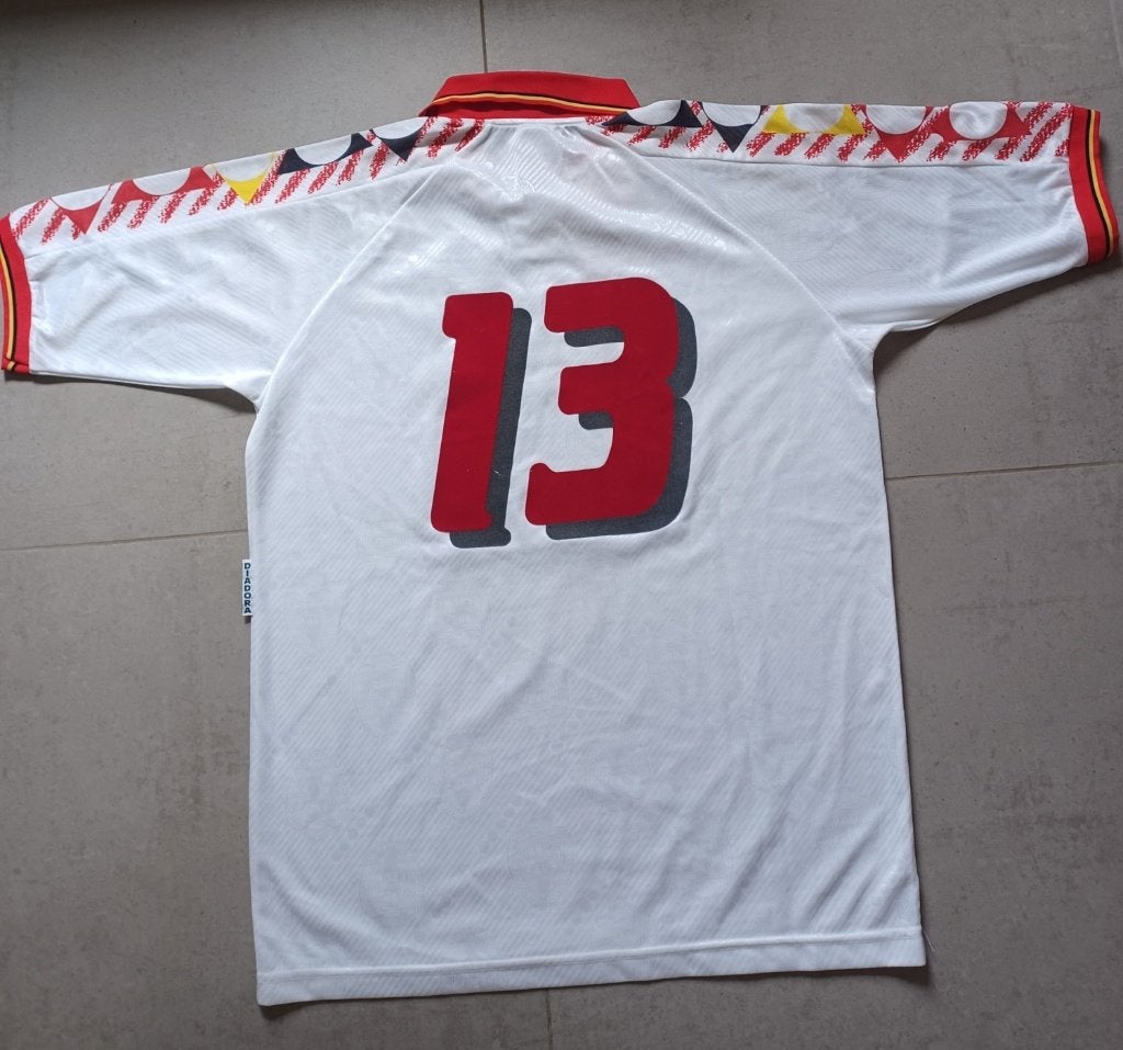 Maillot porté Diables Rouges 1994-1995, Collections, Enlèvement ou Envoi, Maillot