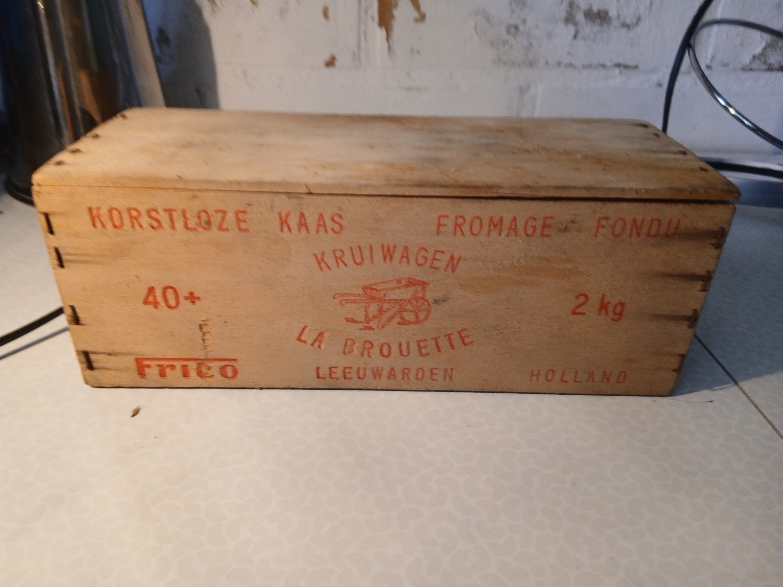 Frico houten vintage kaasdoos, Enlèvement ou Envoi