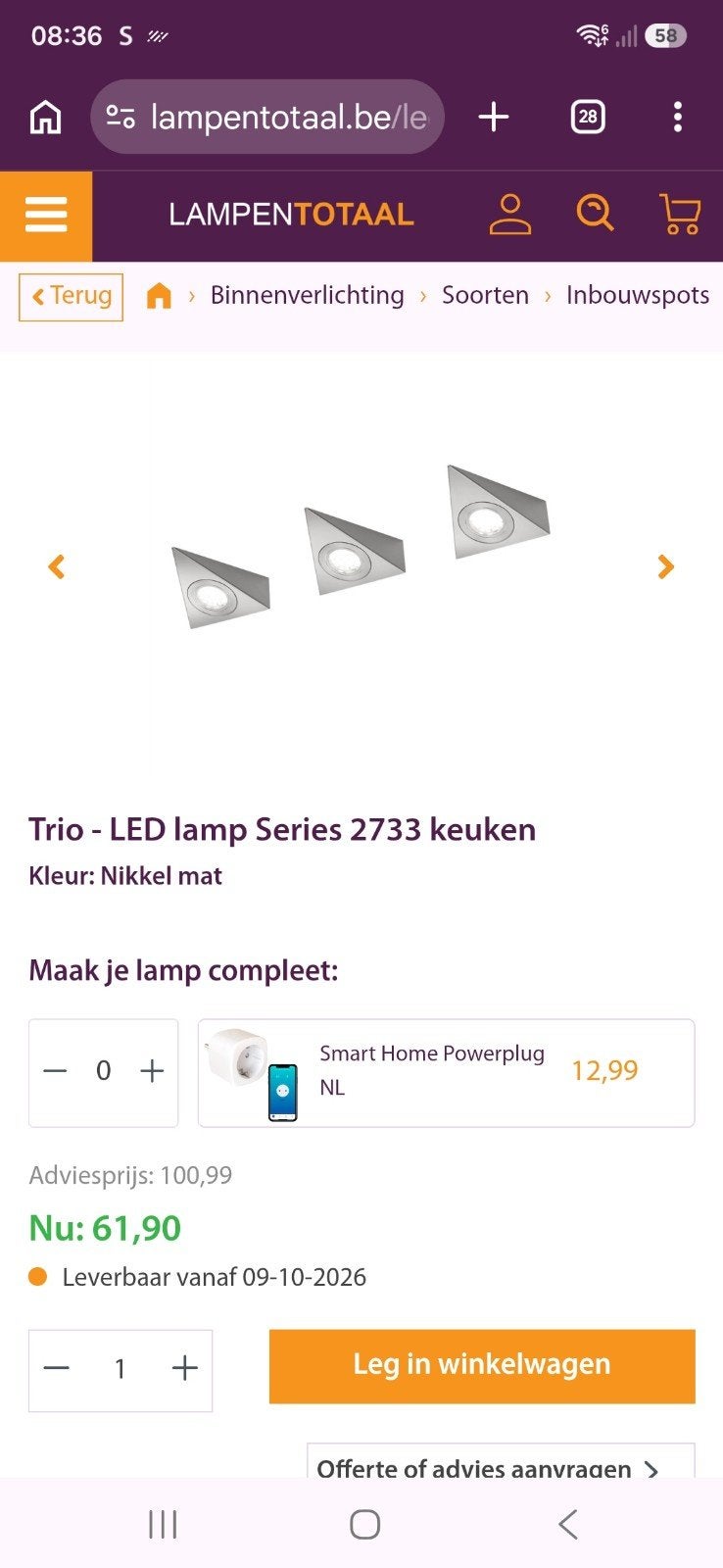 Nieuw led onderspots keuken mét transfo, Ophalen of Verzenden, Nieuw, LED