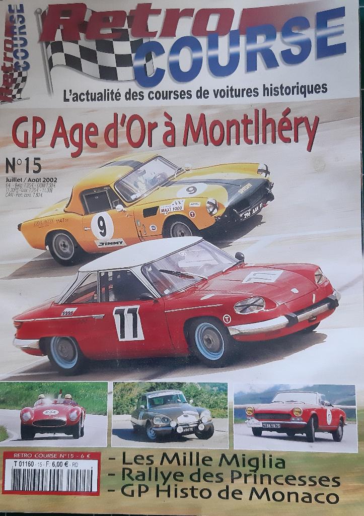 retro course numéro 15 2002 voitures historiques, Collections, Enlèvement ou Envoi, Autres types