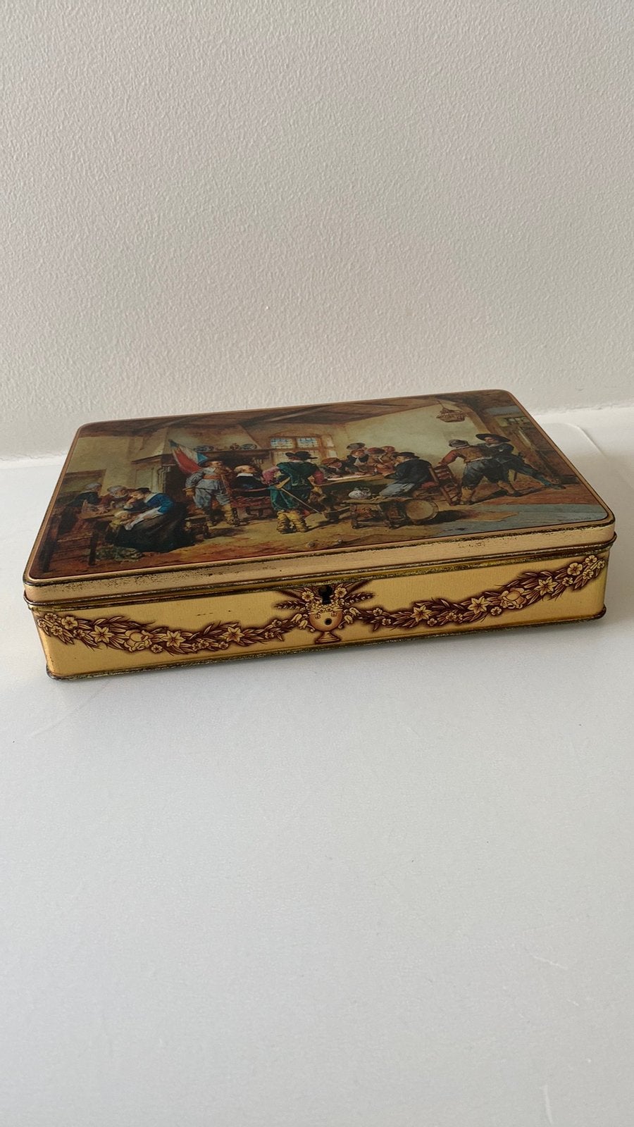 Vintage blikken doos, Verzamelen, Blikken, Ophalen of Verzenden, Zo goed als nieuw