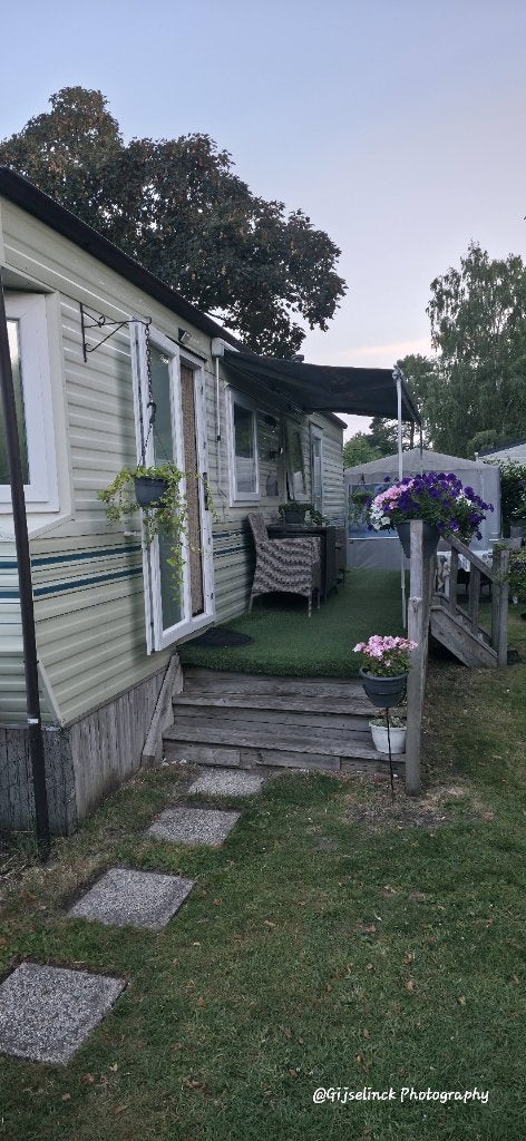 Mooie stacaravan te koop, Caravans en Kamperen, Stacaravans, tot en met 2, Ophalen