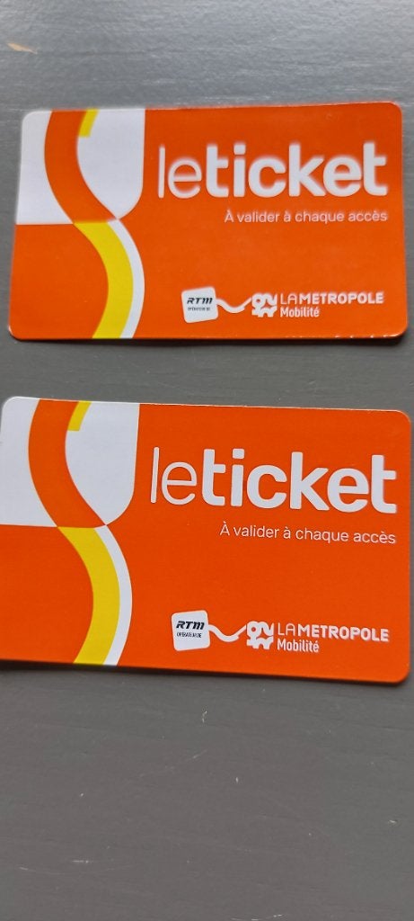 2 kaartjes bus, tram en metro in Marseille, Twee personen
