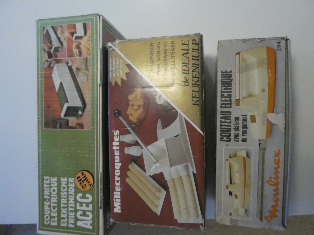 couteau électrique + coupe-frites + presse croquettes, Electroménager, Enlèvement, Utilisé