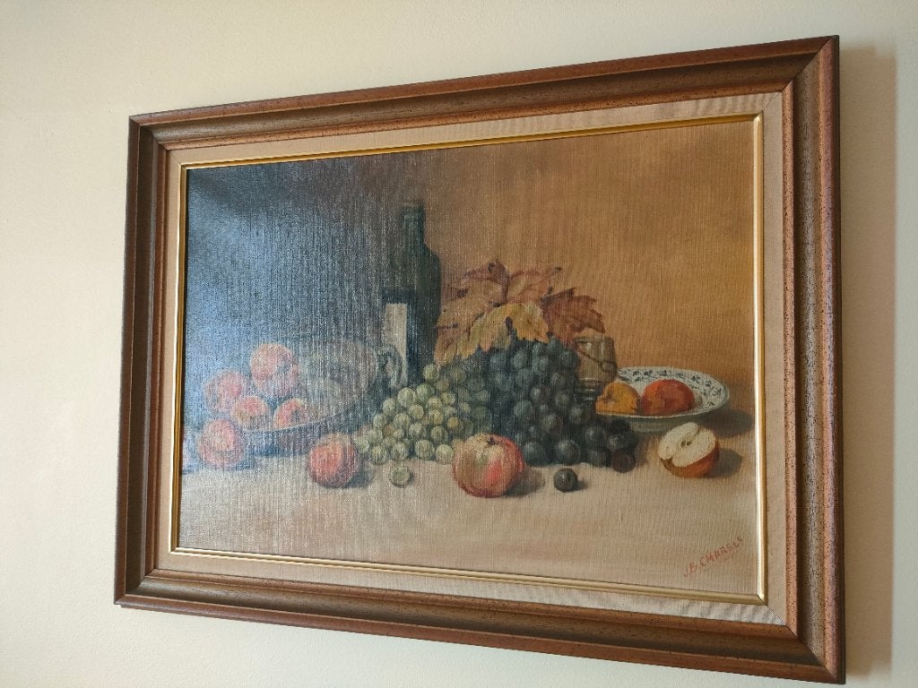 Tableau, Peinture à l'huile, Enlèvement, Encadré, Nature morte