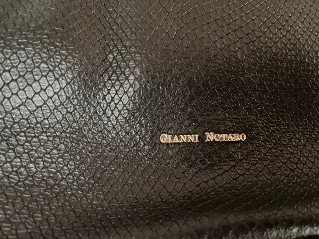 Zwarte leder handtas Gianni Notaro, Ophalen, Zo goed als nieuw, Zwart, Handtas