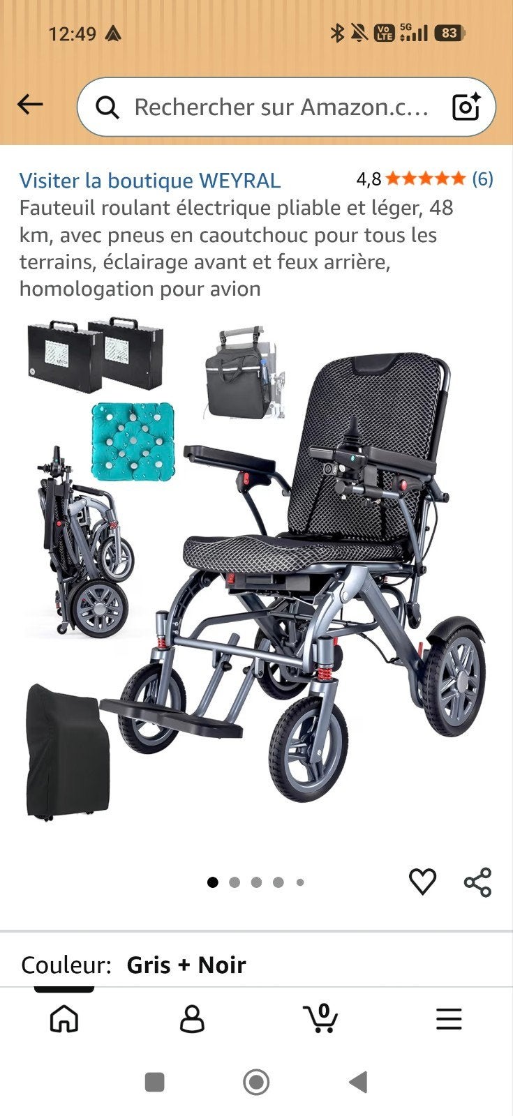 fauteuil roulant électrique, Enlèvement, Pliant, Neuf, Fauteuil roulant électrique
