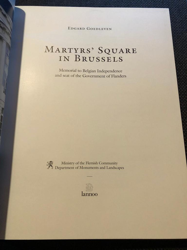 The Martyrs' square in Brussels - Edgard Goedleven, 20e eeuw of later, Ophalen of Verzenden, Zo goed als nieuw, Edgard Goedleven