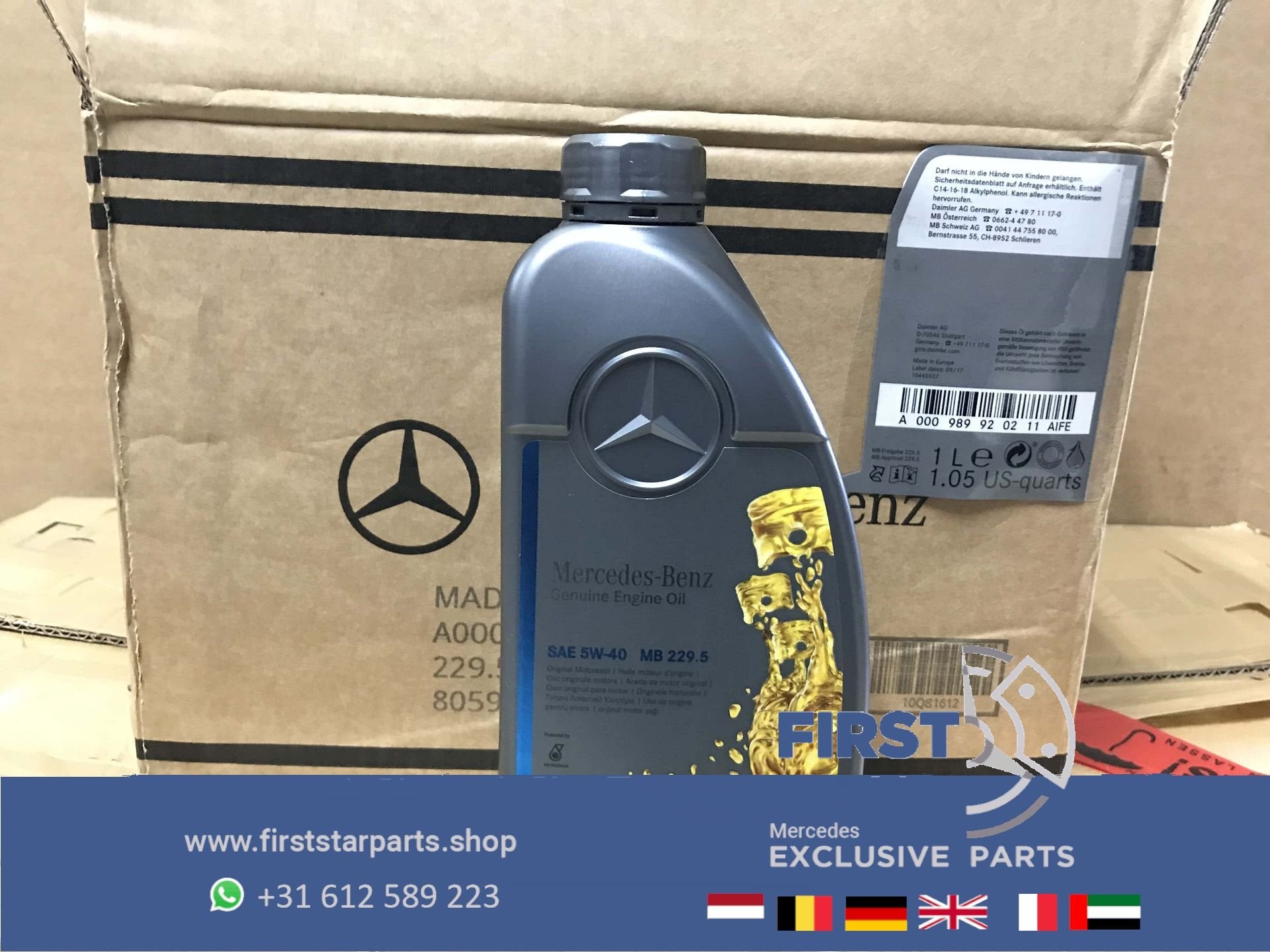 A000989920211 MERCEDES 1L MOTOROLIE ORIGINELE MOTOR OLIE 200, Enlèvement ou Envoi, -, -, -