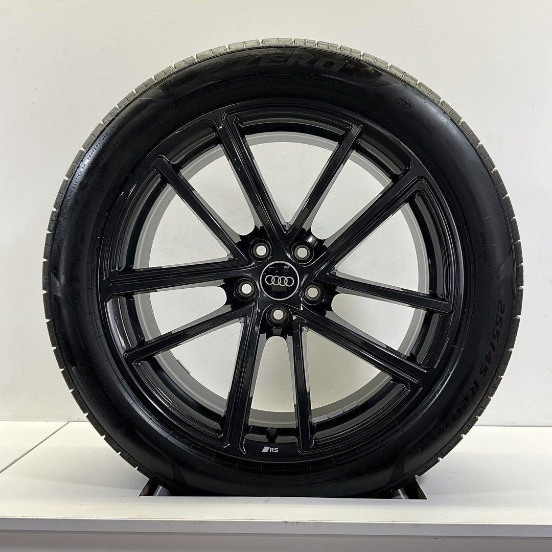 AUDI SQ5 Q5 SET VELGEN + ZOMERBANDEN 20 INCH PARELMOER ZWART, Auto-onderdelen, Banden en Velgen, Gebruikt, 255 mm, -, -