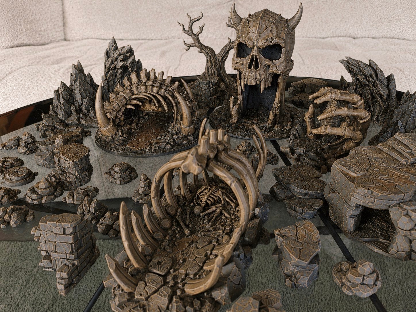 Méga Lot Décors Wargame – Table Désert & Ossements Géants, Verzenden, Warhammer, Figuurtje(s), Geverfd