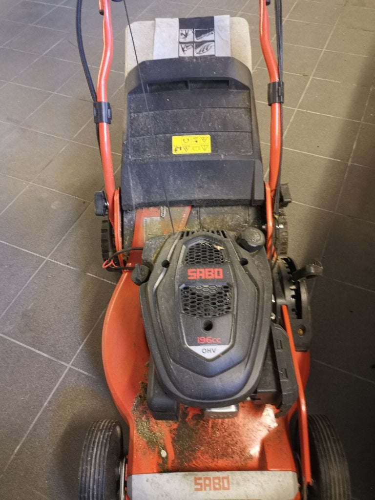 grasmachine benzine, Tuin en Terras, Cirkelmaaier, Elektrische starter, Zo goed als nieuw, Benzine-grasmaaier