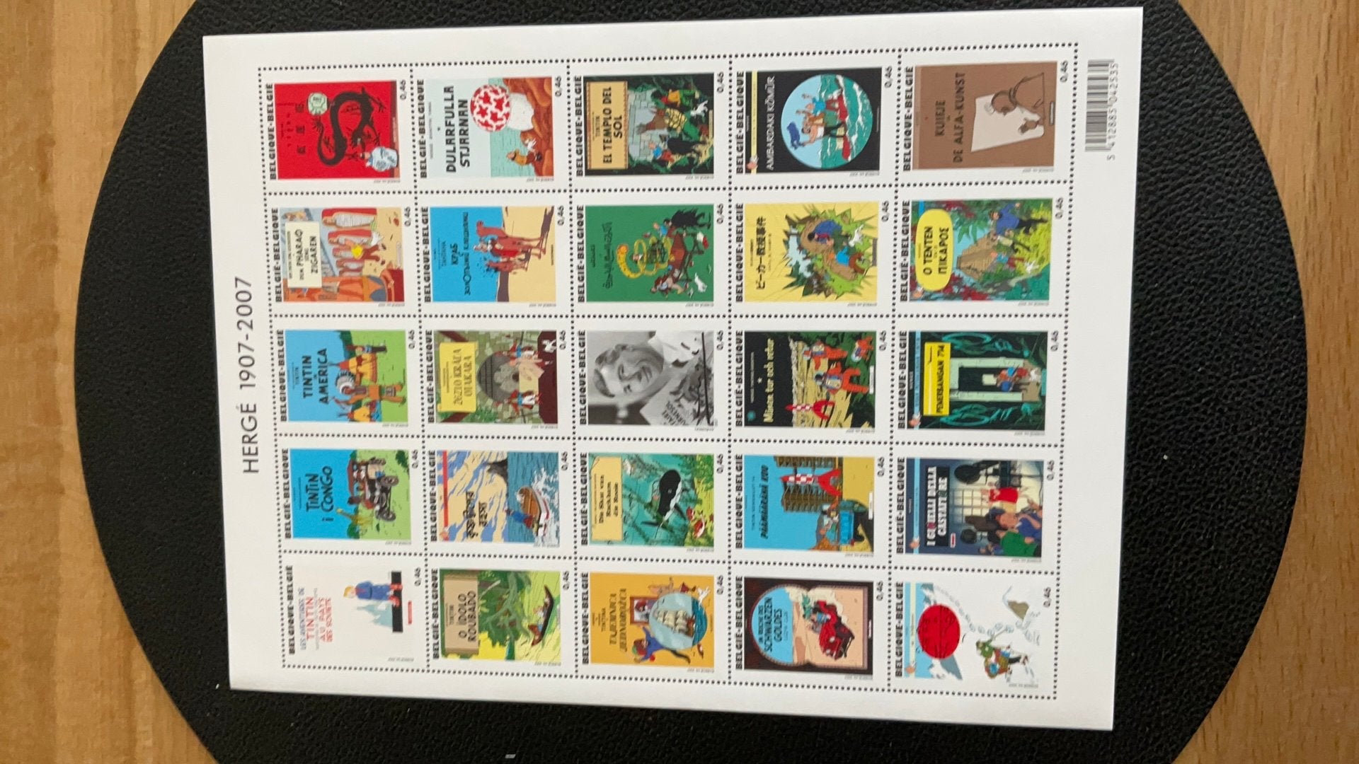 Postzegels Hergé 1907-2007, Postzegels en Munten, Postzegels | Thematische zegels, Ophalen of Verzenden, Postfris, Overige thema's