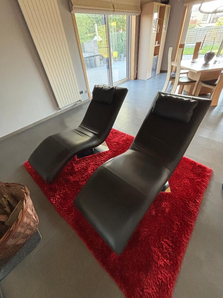 Lounge zetels, Ophalen, Eenpersoons, Leer, Zo goed als nieuw