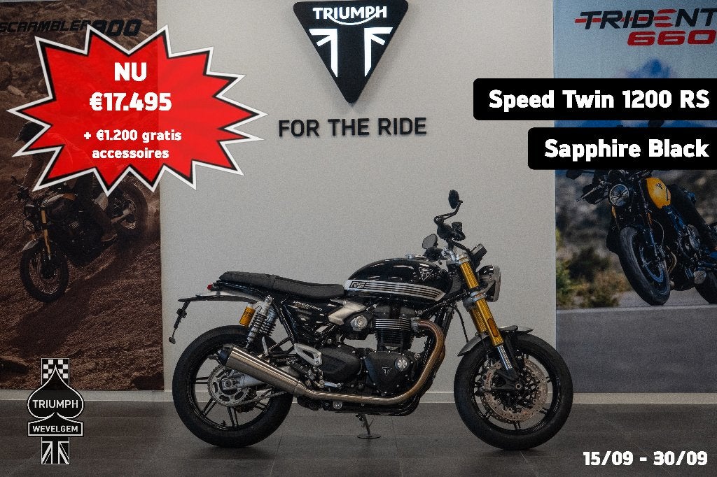 Triumph Speed Twin 1200 RS: Sapphire Black, Permis Moto A, Entreprise, Plus de 35 kW, 2 cylindres