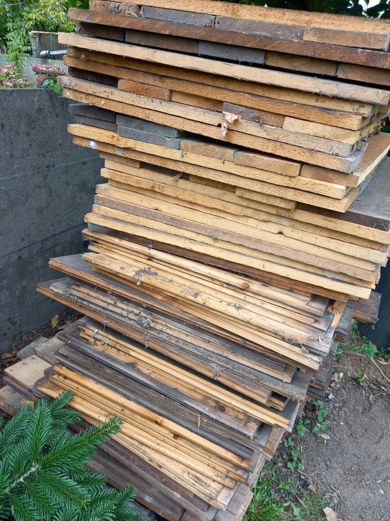 Gratis grenen planken, Doe-het-zelf en Bouw, Ophalen, Gebruikt, Minder dan 25 mm, Grenen