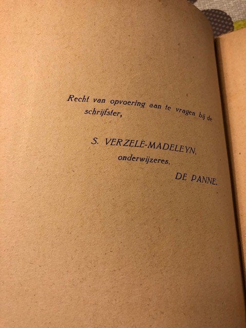 Drie éénaktertjes voor Kinderen door S. Verzele-Madeleyn *ze, Ophalen of Verzenden, S. Verzele-Madeleyn