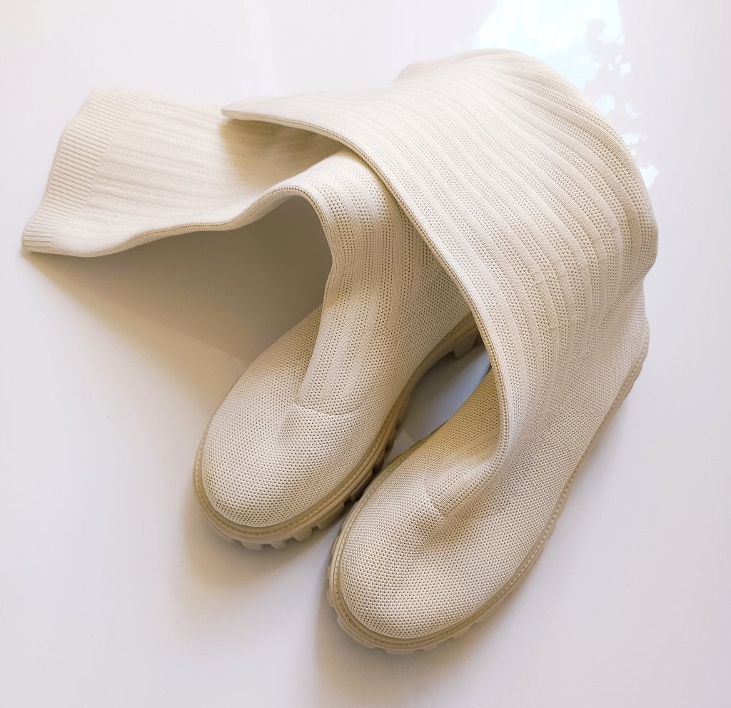 Sock ankle boots  Size 37, Hoge laarzen, Beige, Ophalen of Verzenden, Gedragen