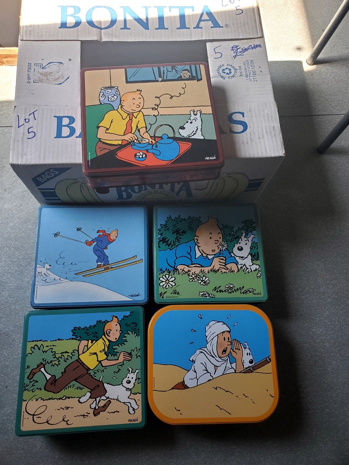 Tintin, Hergé. Lot n° 5., Ophalen
