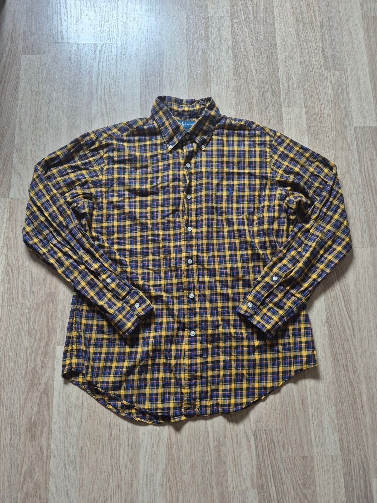 Chemise à carreaux Ralph Lauren - Coupe personnalisée - Tail, Enlèvement ou Envoi, Comme neuf, Jaune, Ralph Lauren