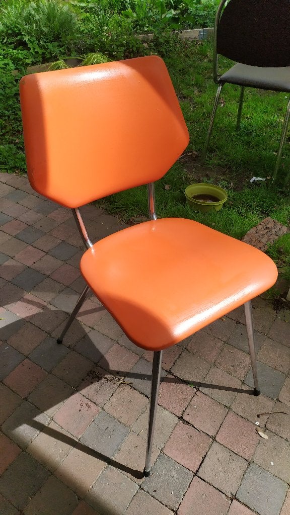 Retro eetkamerstoel, Huis en Inrichting, Stoelen, Ophalen, Gebruikt, Twee, Bruin