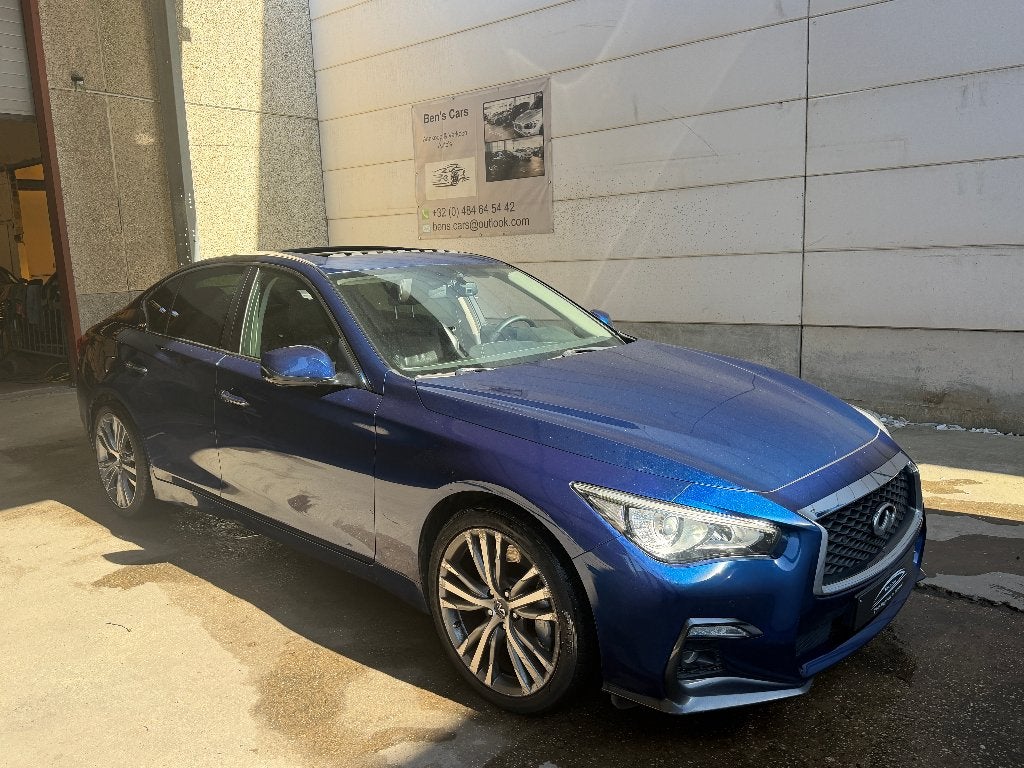 Infinity Q50S 3.5 Hybride V6 Fase 2 Facelift 364 PK, Autos, Infiniti, Cuir, Achat, Entreprise, Noir