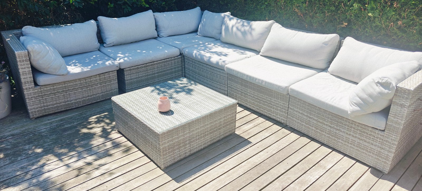 grote loungeset, Tuin en Terras, Ophalen, Gebruikt, 6 zitplaatsen, Loungeset