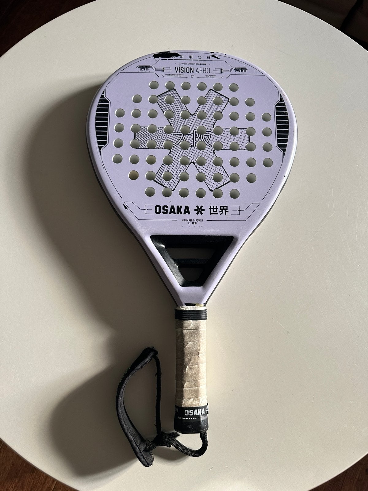 Osaka padel racket 365-375 gram 38 mm heren / dames, Sport en Fitness, Padel, Ophalen of Verzenden, Gebruikt