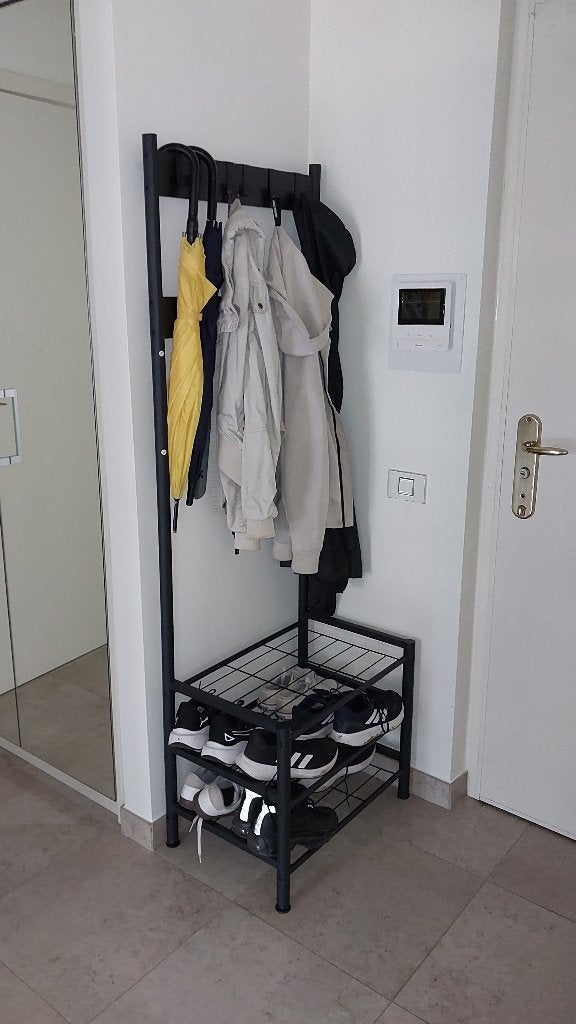 Porte-manteau sur pied, Ophalen, Gebruikt, Metaal, Staande kapstok