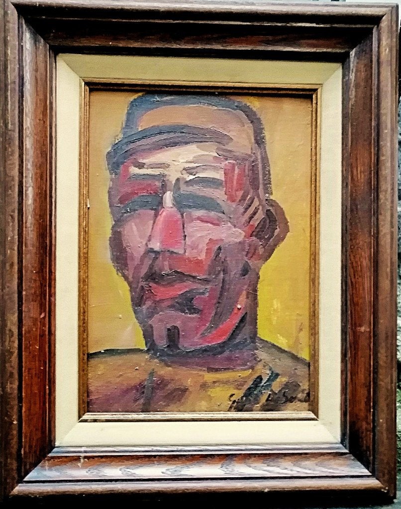 Gustave Franciscus De Smet « Farmer » huile sur toile, Antiquités & Art, Art | Peinture | Classique, Portrait ou Personnes, Peinture à l'huile