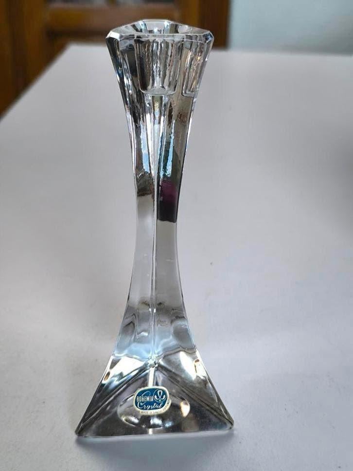 NIEUWE kandelaar, Boheems kristal, Ophalen of Verzenden, Kristal