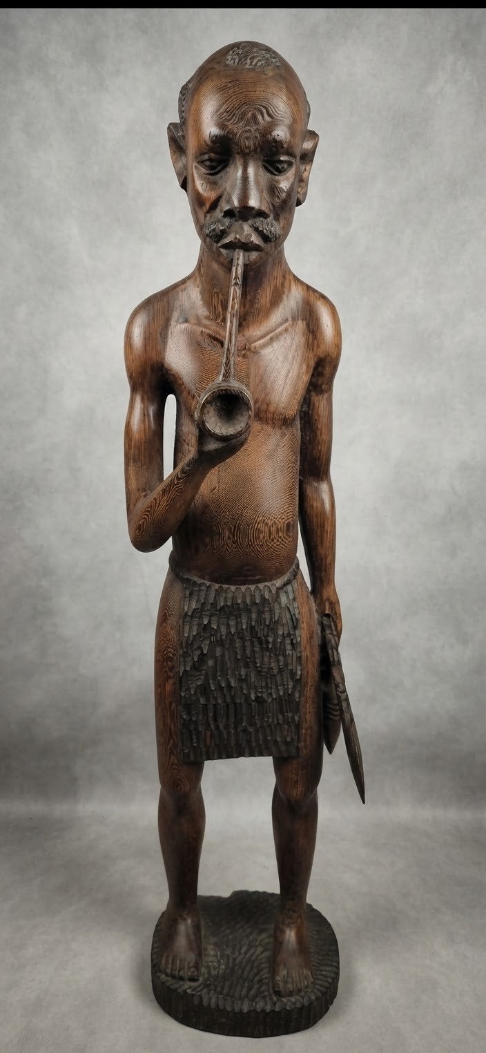 Handgesneden houten sculptuur / standbeeld Afrika, Ophalen, Afrika, Beeld, Man