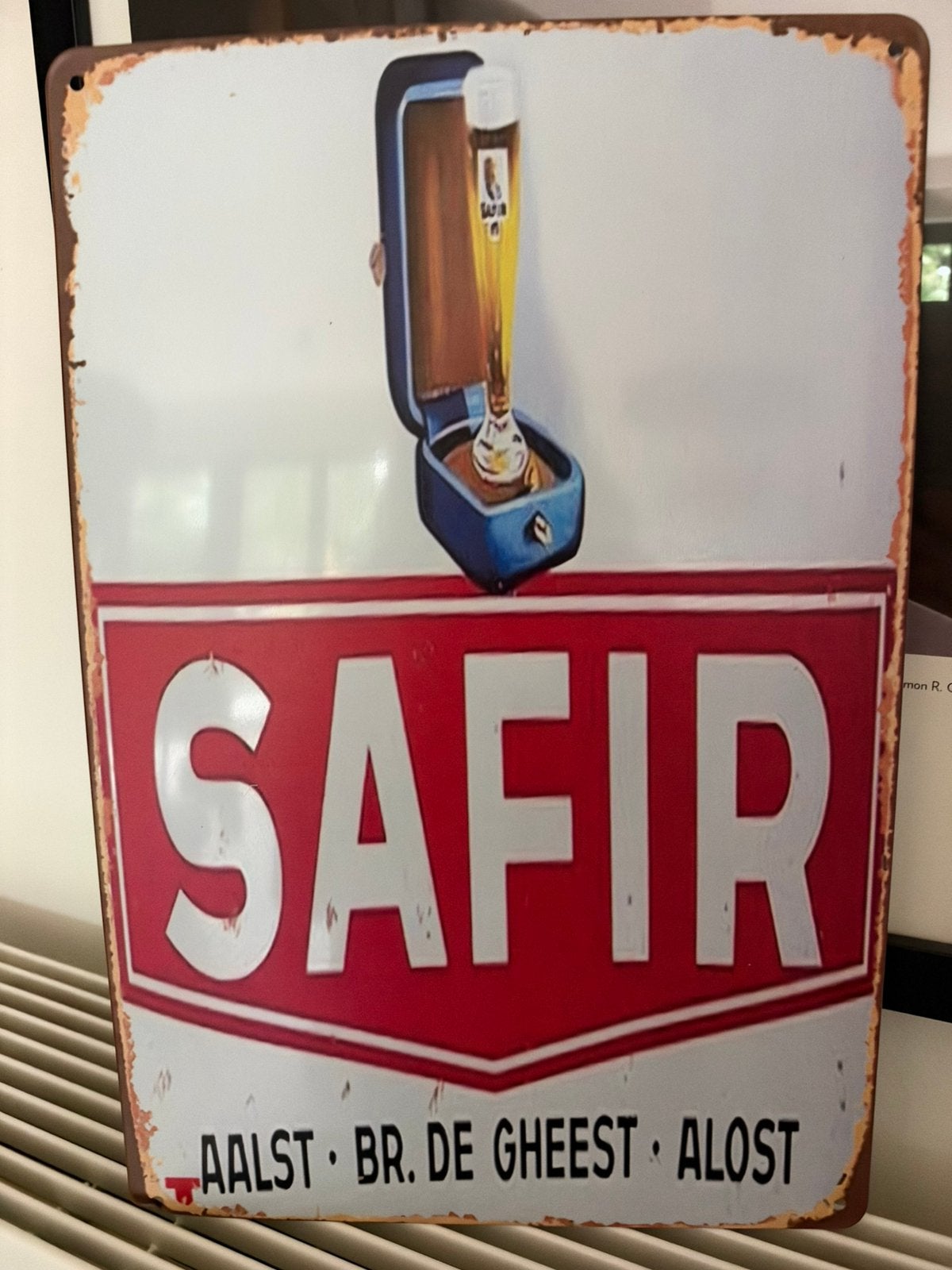 Panneau d'affichage en métal Safir, Enlèvement ou Envoi, Neuf, Panneau publicitaire