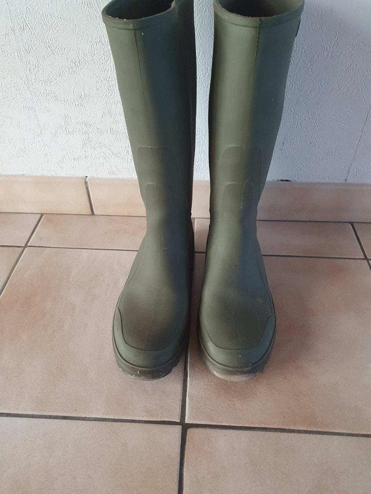 groene rubberen laarzen maat 45, Ophalen, Gebruikt, Heren, Laarzen