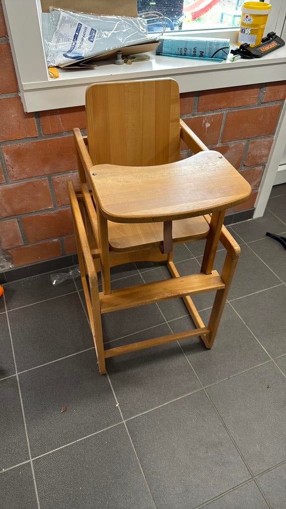 Vintage kinderstoel uit hout, Kinderen en Baby's, Kinderstoelen, Ophalen, Gebruikt