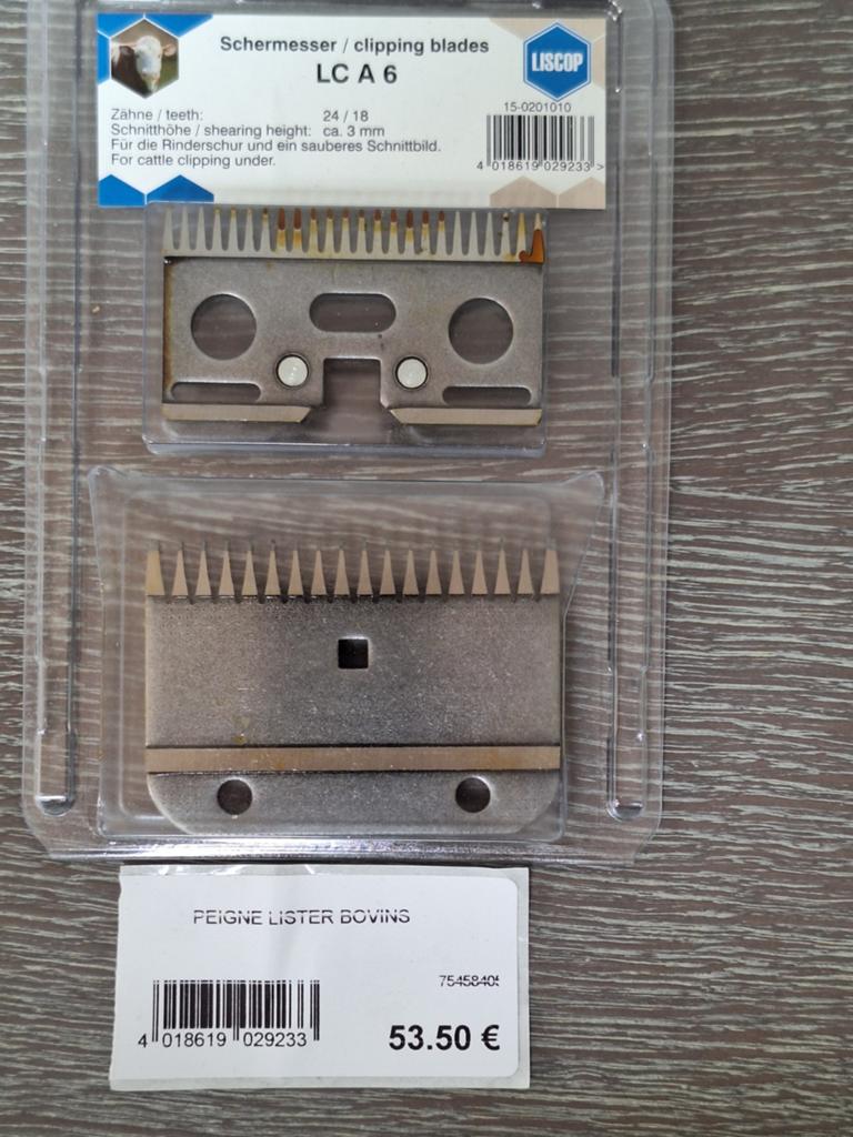 Peigne lister pour bovins lc A6 valeur 53.50€, Doe-het-zelf en Bouw, Ophalen, Nieuw