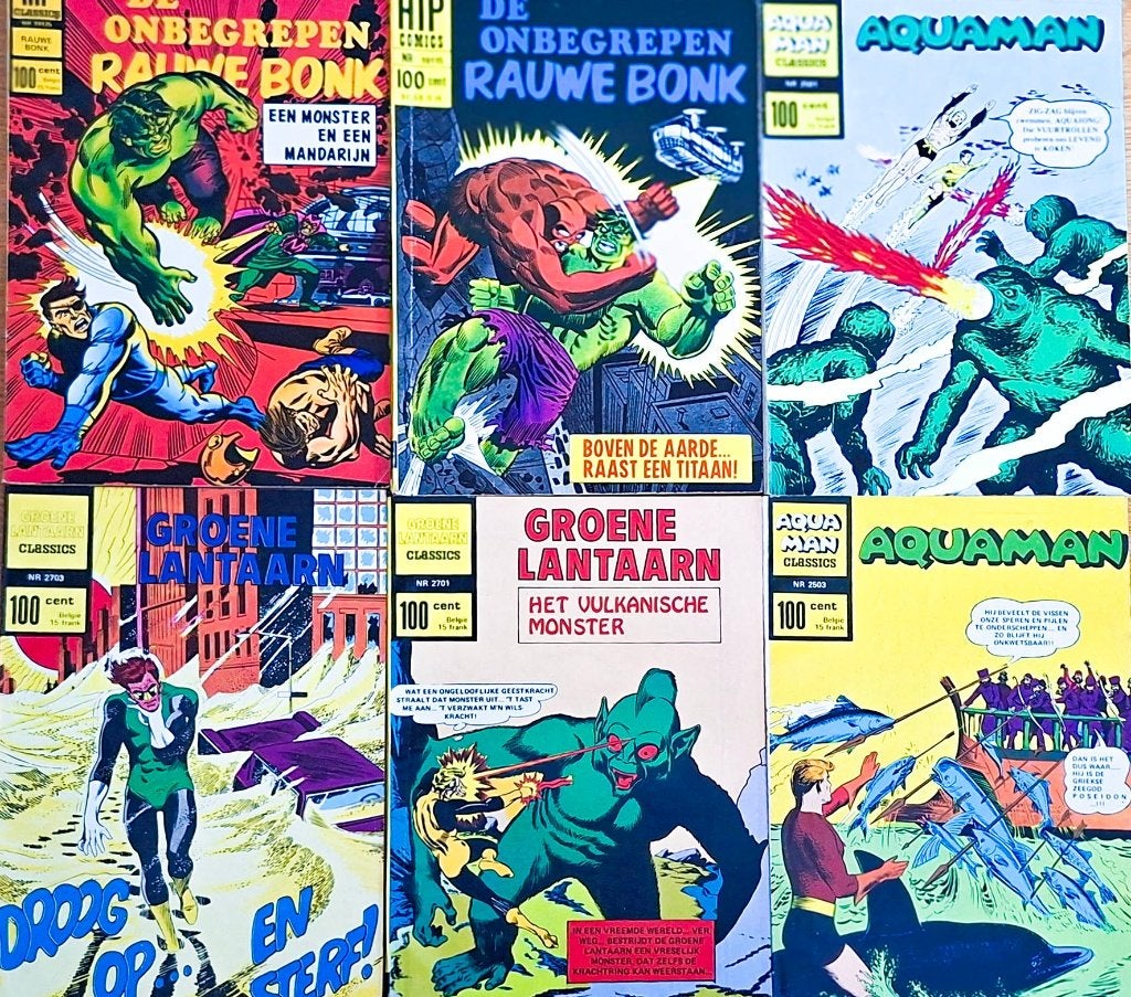 14 Vintage Nederlandse Marvel & D.C. strips, Boeken, Strips | Comics, Zo goed als nieuw, Meerdere comics, Amerika, Ophalen of Verzenden