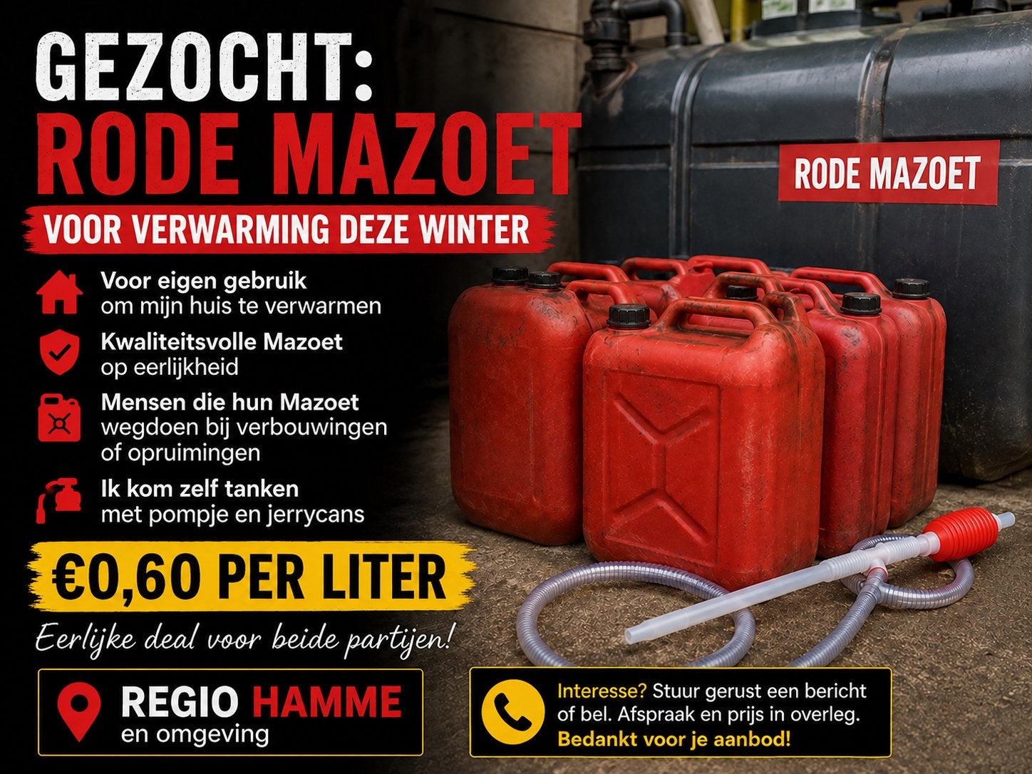 Mazoet gezocht, Ophalen, Zo goed als nieuw