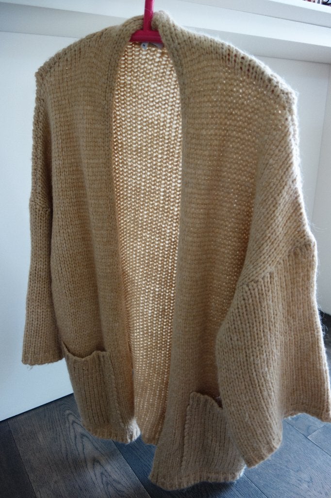 Gilet ouvert beige "AMELINE de MAYERLINE", Mayerline, Envoi, Porté, Beige