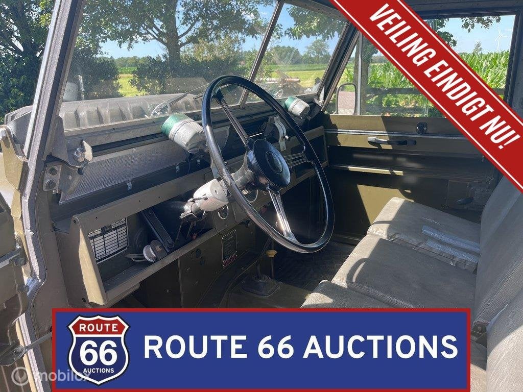 Land Rover 109 Series IIA | 1969 | Route 66 Auctions, Auto's, Land Rover, Zwart, Bedrijf, Handgeschakeld
